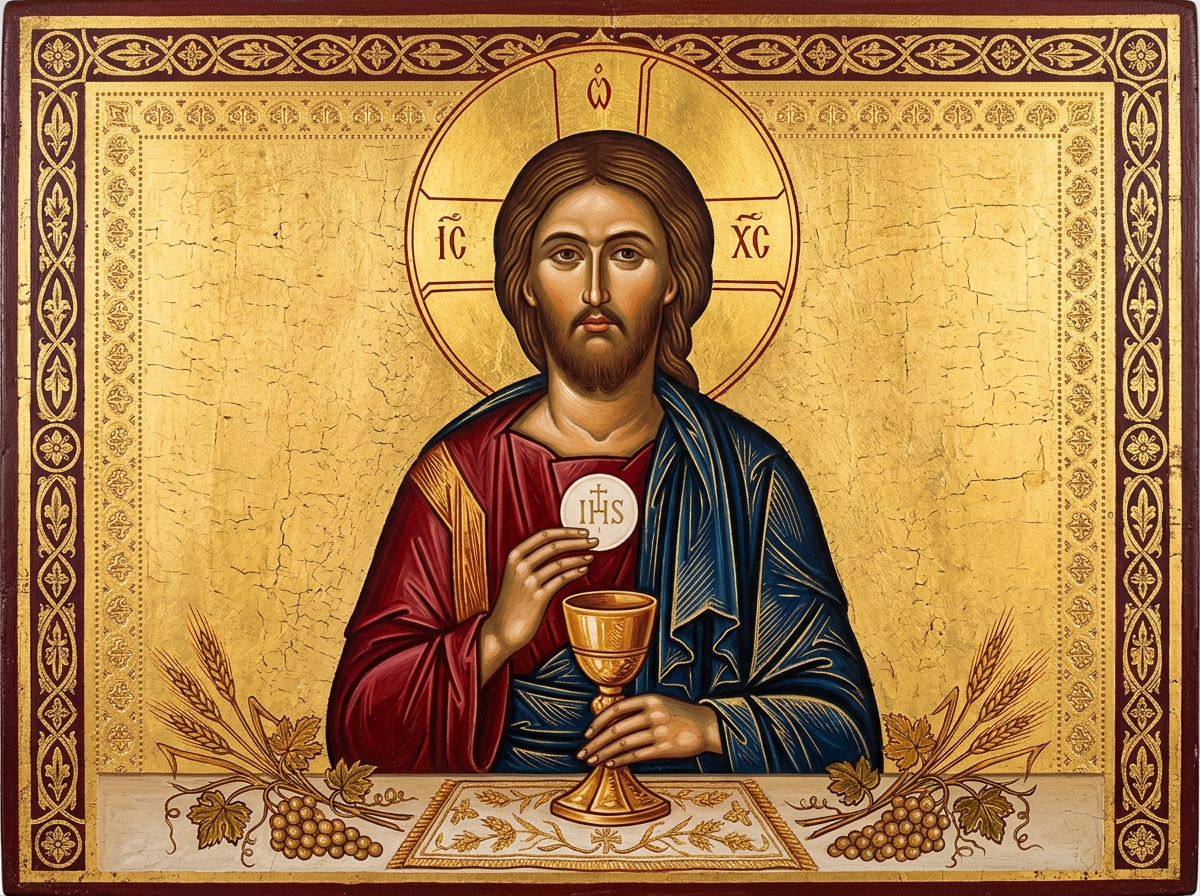 Ikona Chrystusa Eucharystycznego – Pierwsza Komunia Święta